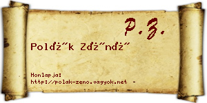Polák Zénó névjegykártya